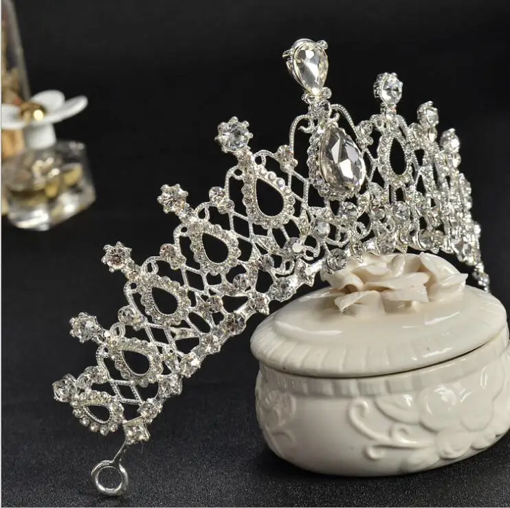 Набор свадебных украшений 3 шт. стразы кристаллы ожерелье серьги диадема