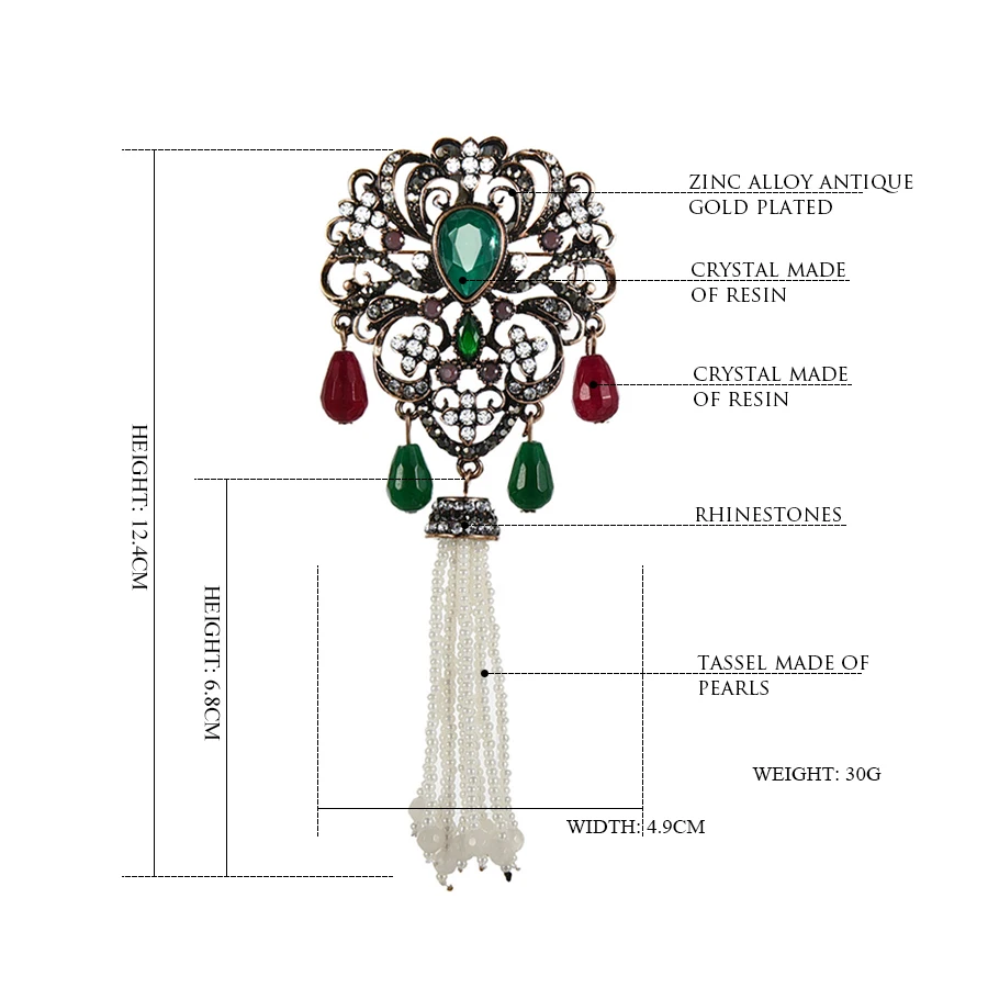 Женская длинная Металлическая Булавка в стиле ретро|Броши| |