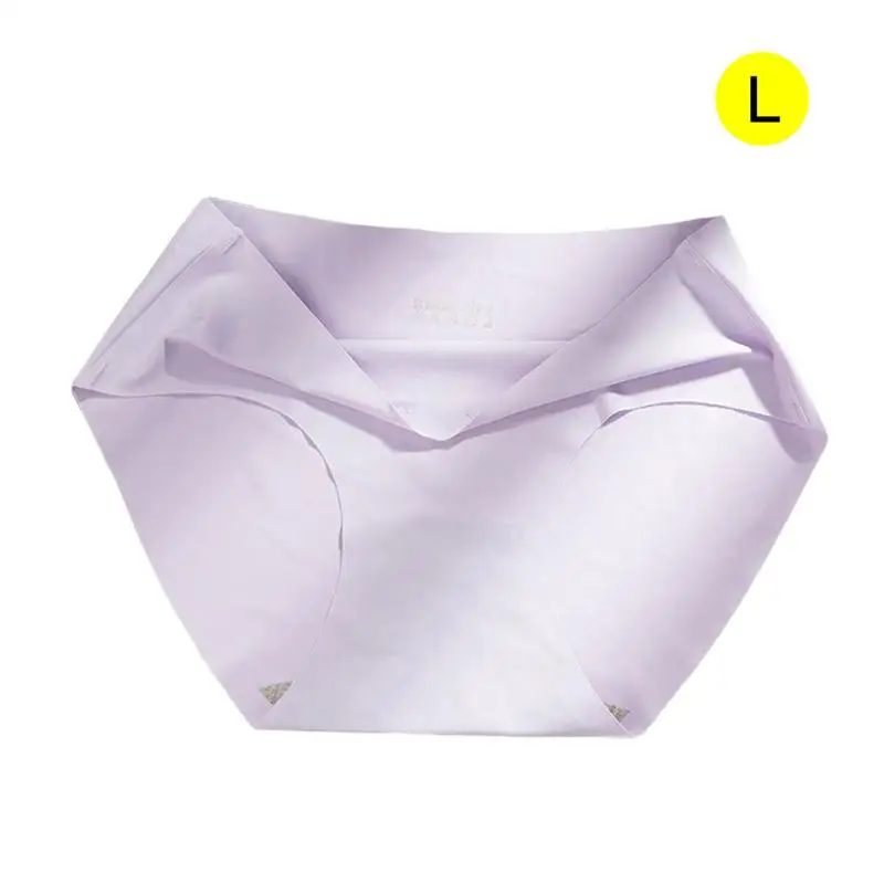 Purple MISS M, сексуальные трусики, женские бесшовные Однотонные трусы, нижнее белье для женщин, стринги, нижнее белье, ледяной шелк, мягкие удобные трусы, Culotte Femme - Цвет: Purple