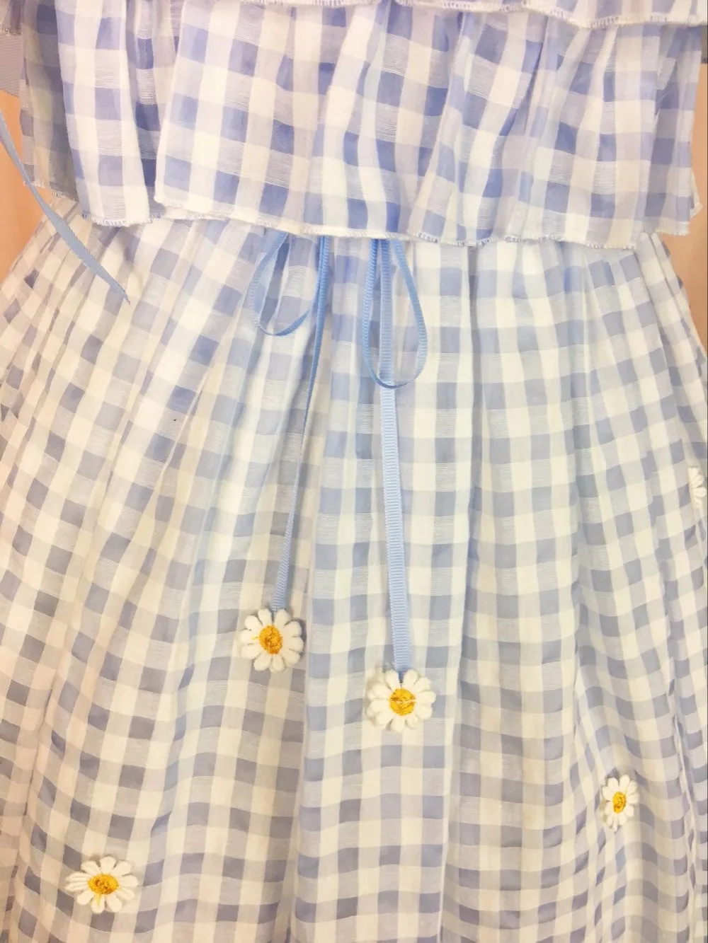 Летнее платье для женщин свежий прекрасный плед ромашка без рукавов Мини платья