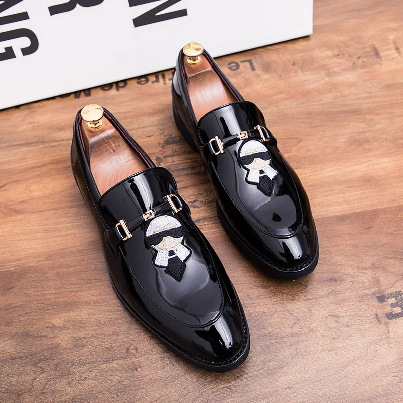 Мужские модельные туфли из лакированной кожи Роскошные оксфорды в итальянском