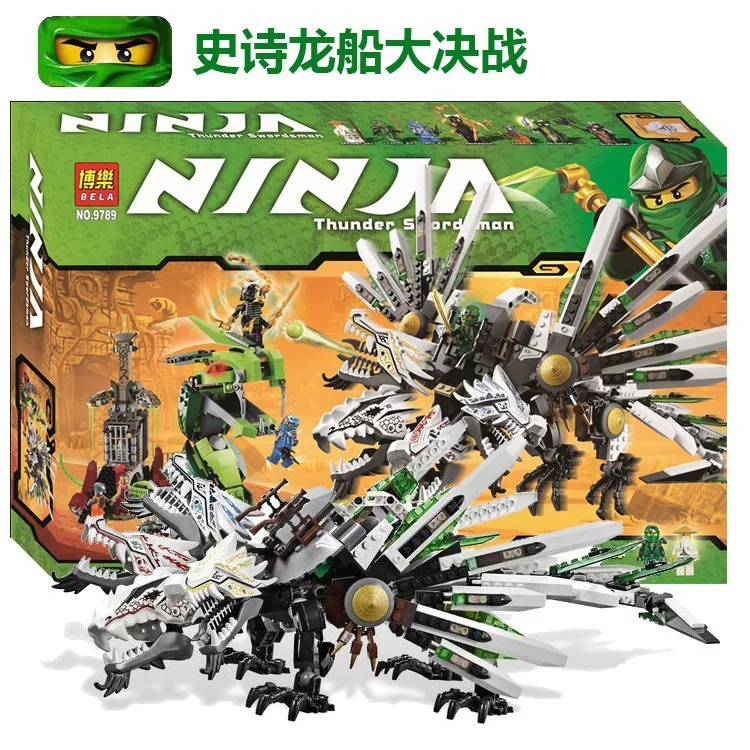 911 unids Bloques Huecos de Phantom Ninja Figuras Accion Epica Batalla Del Dragon Nuevo Modelo совместимый с Juguetes|phantom