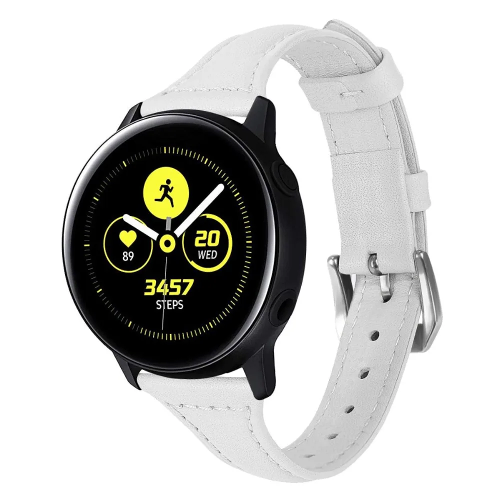20 мм кожаный ремешок для часов для samsung Galaxy Watch активный ремешок из натуральной кожи ремешок для Galaxy Watch 42 мм механизм Спорт 93005
