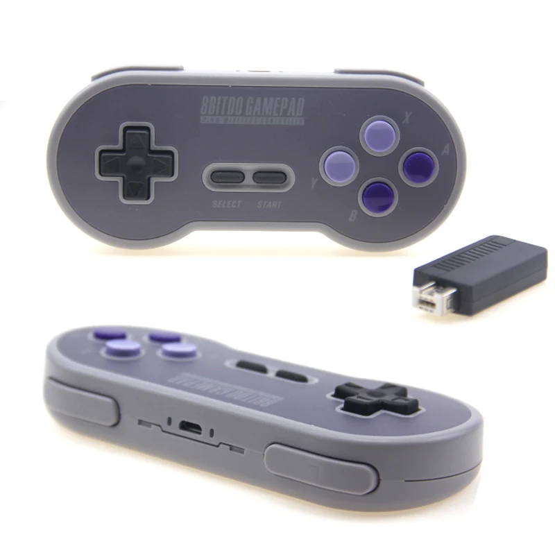 8 битдо SF30/SN30 Pro 2 4G USB Беспроводной и Bluetooth контроллер геймпад для SNES Classic Edition