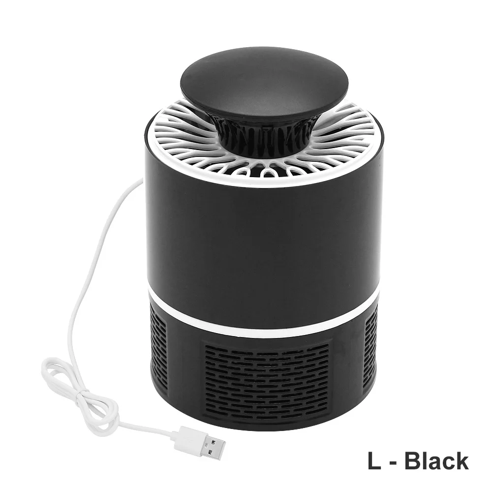 L-Black 1 шт., электрический светильник от комаров, Zapper, USB, анти-москитный убийца, светодиодный ночник, ловушка для насекомых, для дома, гостиной, для борьбы с вредителями - Цвет: L-Black