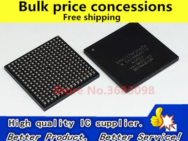

Free Shipping 2pcs/lots EPM1270F256C5N EPM1270F256C5 BGA256 BGA IC