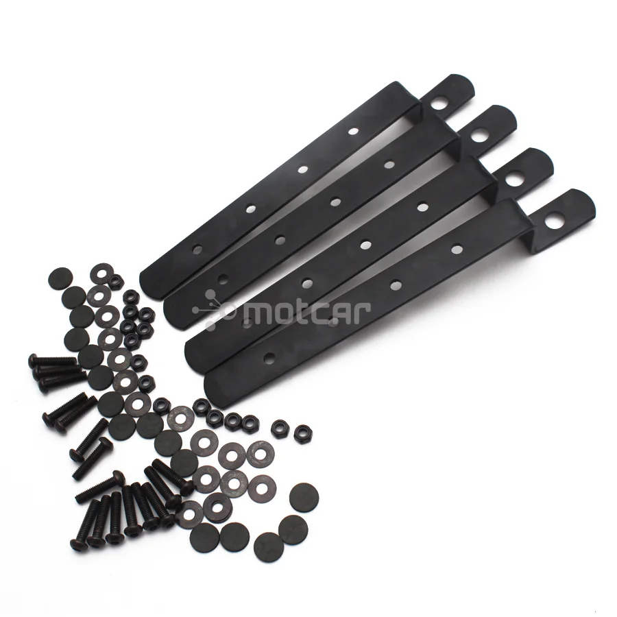 

Black Adjustable Heavy Duty Hard Soft Saddle Bags Saddlebag Mounting Bracket Kits Universal For Harley Street Road Glide Cruiser