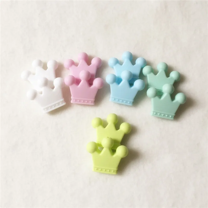 Chengkai 20 шт BPA бесплатно силиконовая Корона Прорезыватель бусины DIY детский душ