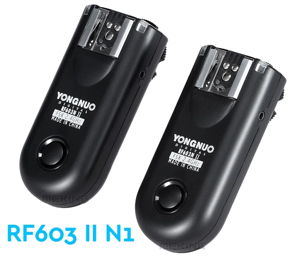 2 шт. Светодиодная лампа для видеосъемки Yongnuo RF603 II N1 Беспроводной вспышка триггера удаленно Управление Speedlite для камеры Nikon D3X D3 D700 D300 D2X D2H D200 YN560IV