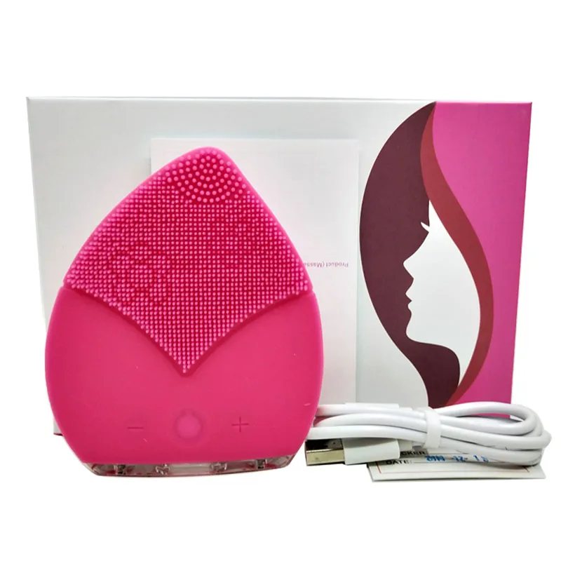 Ultrasonic Silicone Facial Cleanser Brush Deep Pore Cleansing Makeup Pigment Blemish Acne Remover Skin Whitening Beauty Massager | Красота и