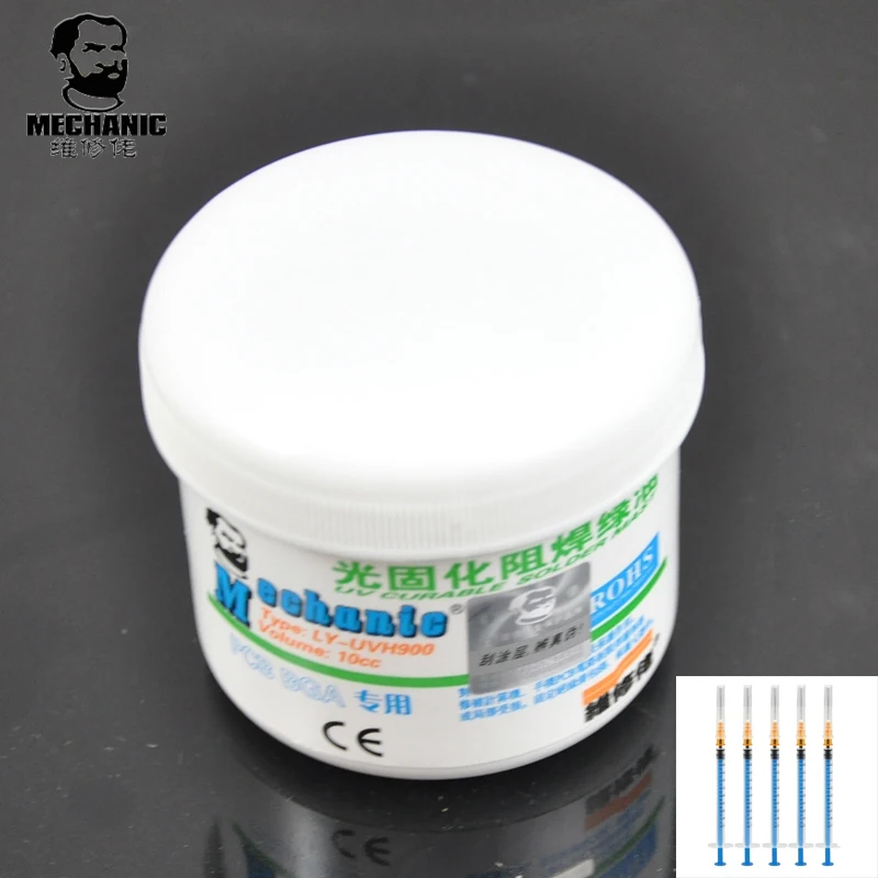 MECHANIC 100g печатная плата УФ фоточувствительные чернила зеленое масло