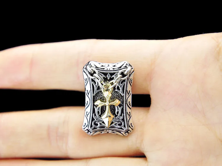 Спарта белого золота гальванические Геркулес крест запонки мужские + Бесплатная