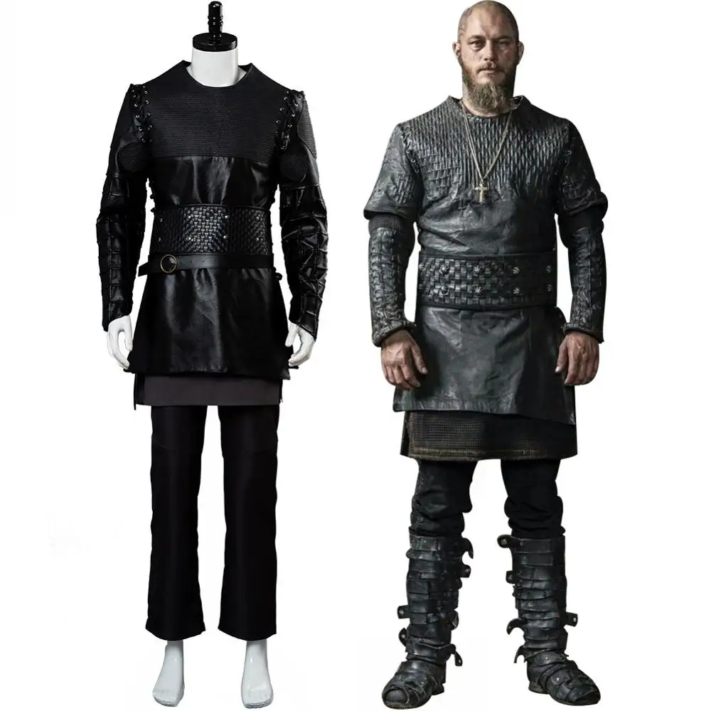 Vikings Ragnar Lothbrok Cosplay Costume Adult Men Ragnar Lothbrok Vikings Costume Full Suit Uniform Halloween Costumes