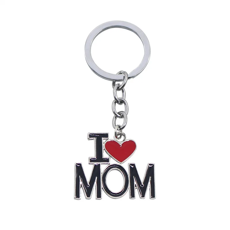 Модные буквы i love mom& DAD& PAPA& MAMA брелок в форме сердца персональный унисекс, металлические брелки для родителя подарок ювелирные изделия