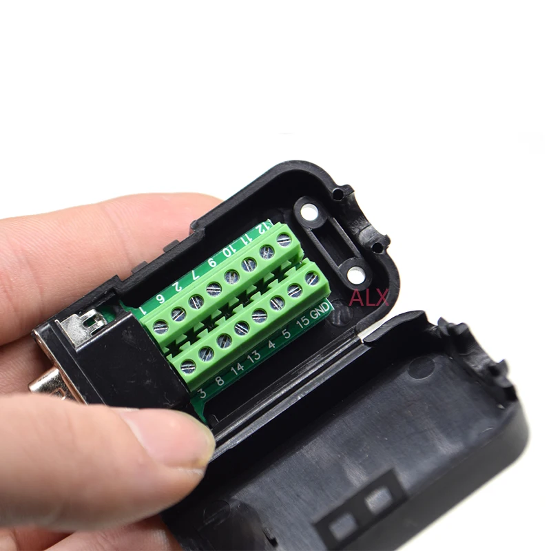 VGA VGA15 DB15 15 контактный 3 рядный Штекерный разъем к винтовой клемме адаптер с Черной