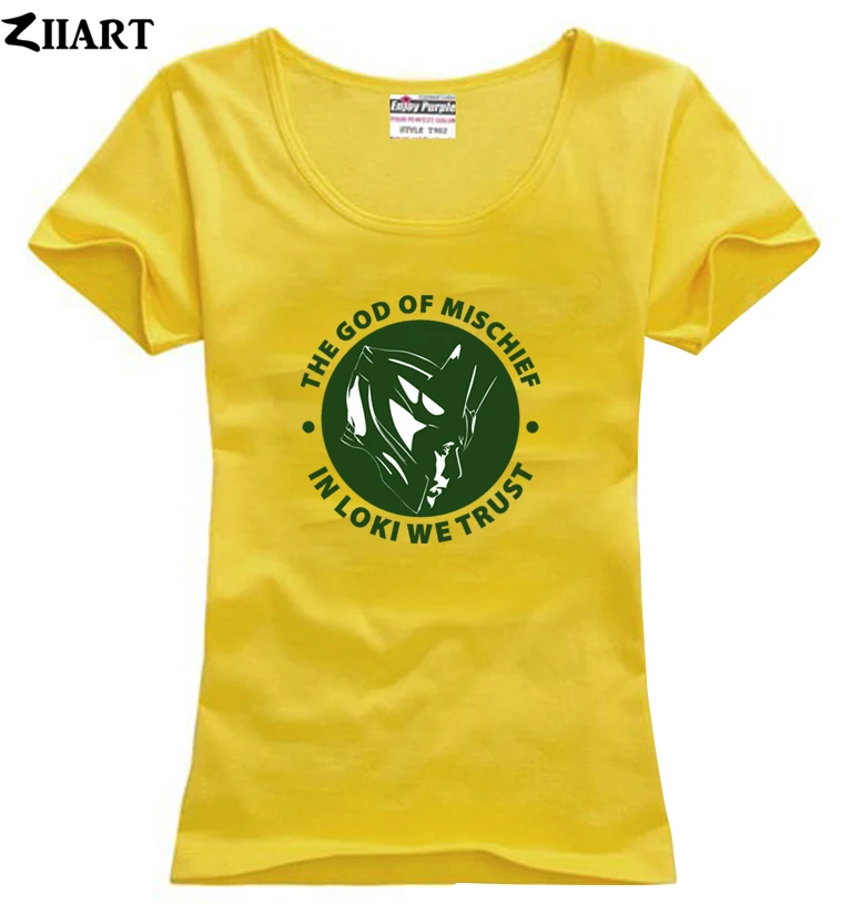 Loki the god of mischief in loki we trust/Одежда для пар хлопковая футболка с короткими рукавами и