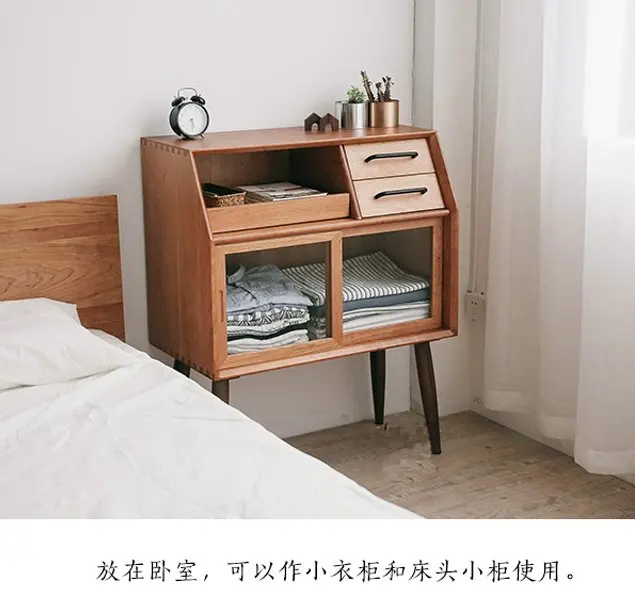 Кухонные шкафы, кухонная мебель, домашняя мебель из цельного дерева, боковая дверь шкафа, базовые шкафы, стеклянный шкаф для хранения 80*42*98 см