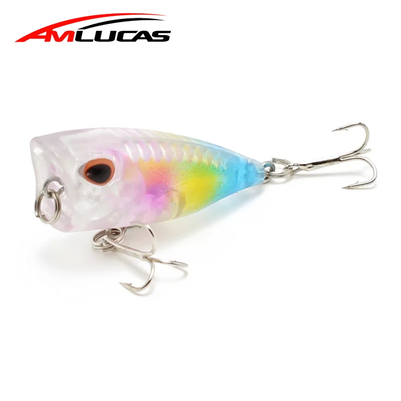 Amlucas мини Popper Рыбная приманка 40 мм 3 3g поплавок плавающая твердая искусственная