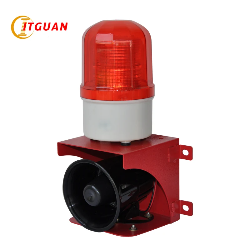 TGSG-110 Small Sound And Light Alarm DC12V/24V/AC220V With Siren Tone 110dB  siren safety alarm security kit