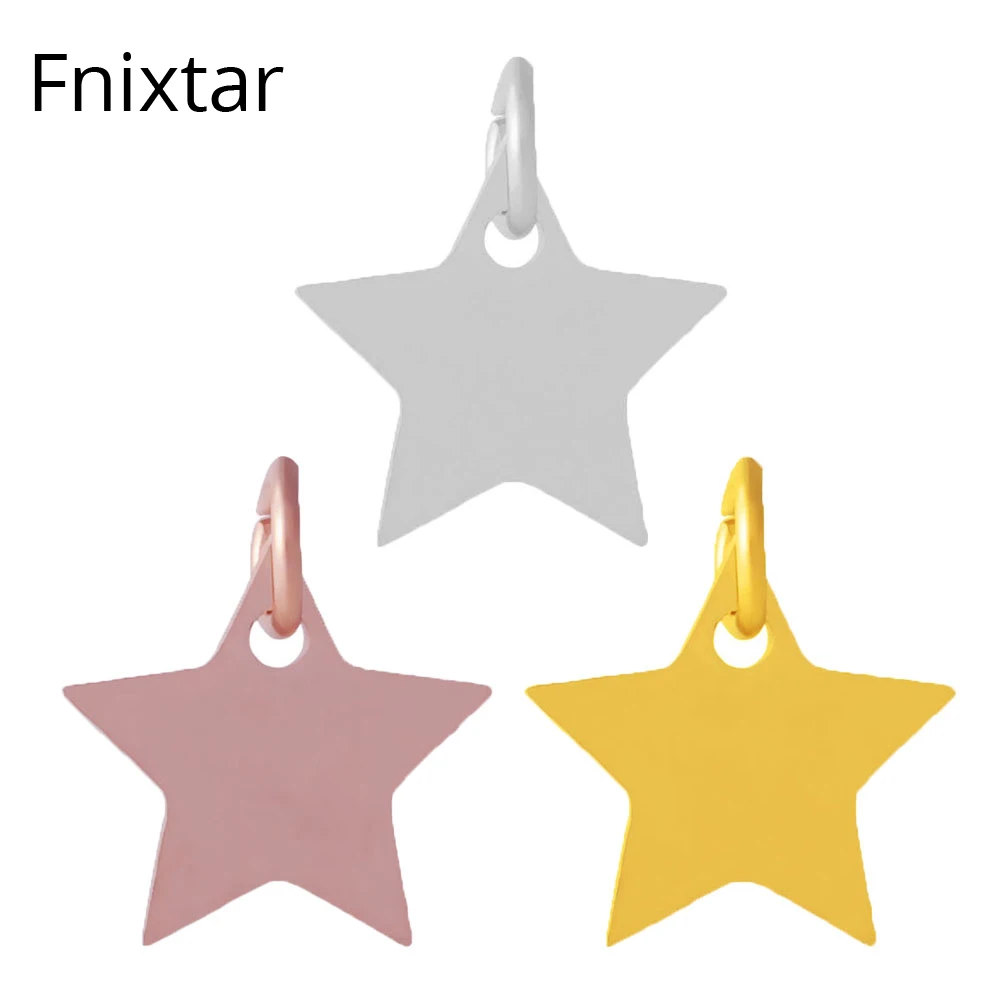 Fnixtar 12*13 мм подвески из нержавеющей стали в виде звезд металлические для