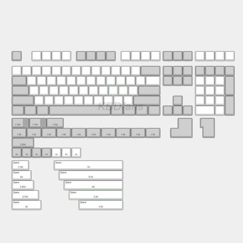 XDA Blank 142 keys Пустые XDA брелки PBT ANSI раскладка 61/87/108 клавиш/полный набор 142 клавиш с ISO для Cherry mx механическая клавиатура - Цвет: XDA Blank 142 keys