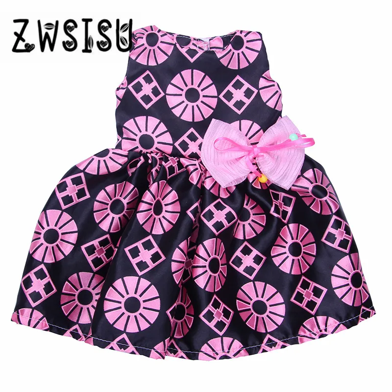 Лучший милый подарок много новых милых платьев с бантом для американской куклы