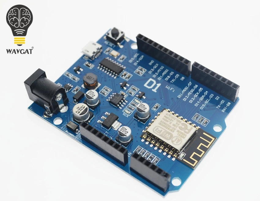 Smart Electronics ESP-12F WAVGAT D1 WiFi uno based ESP8266 shield for arduino Compatible | Электронные компоненты и