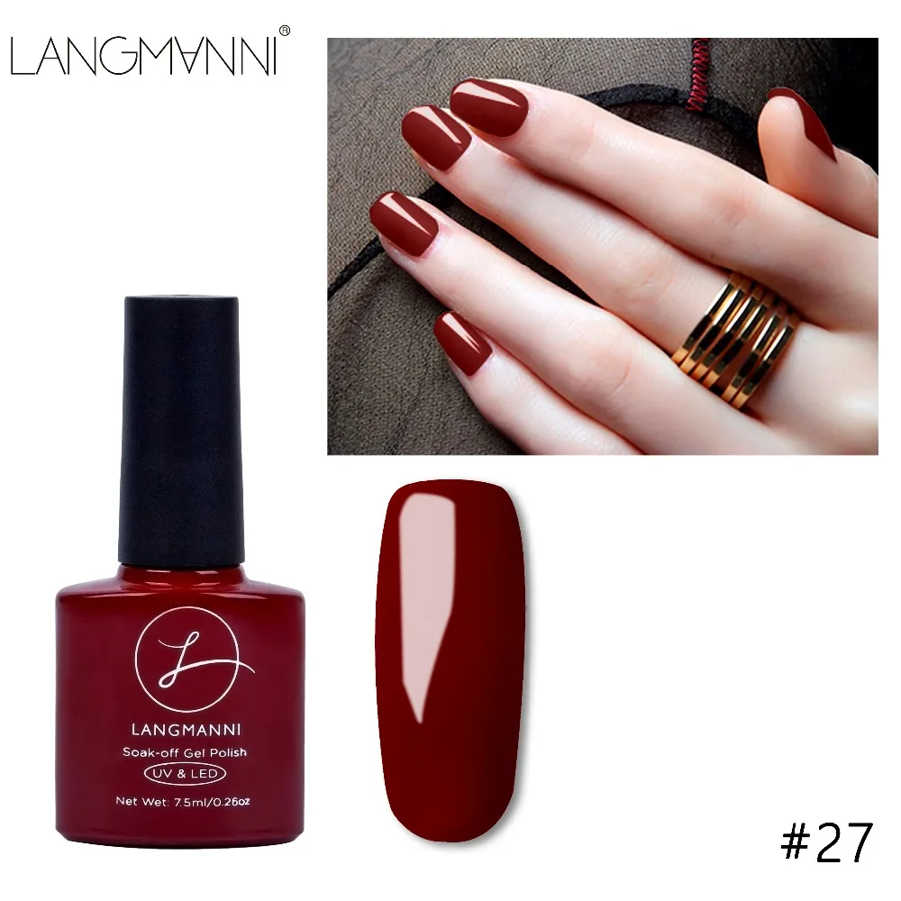 Высококачественный брендовый лак для ногтей винно красная серия полировки