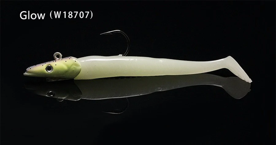 Световой Рыболовный крючок 22g 12 см ФЛУОРЕСЦЕНТНОЕ свечение Рыбная ловля джиг-головки свинцовые Крючки рыболовные крючки с зазубринами с мягкой Прикормка искусственные приманки Pesca