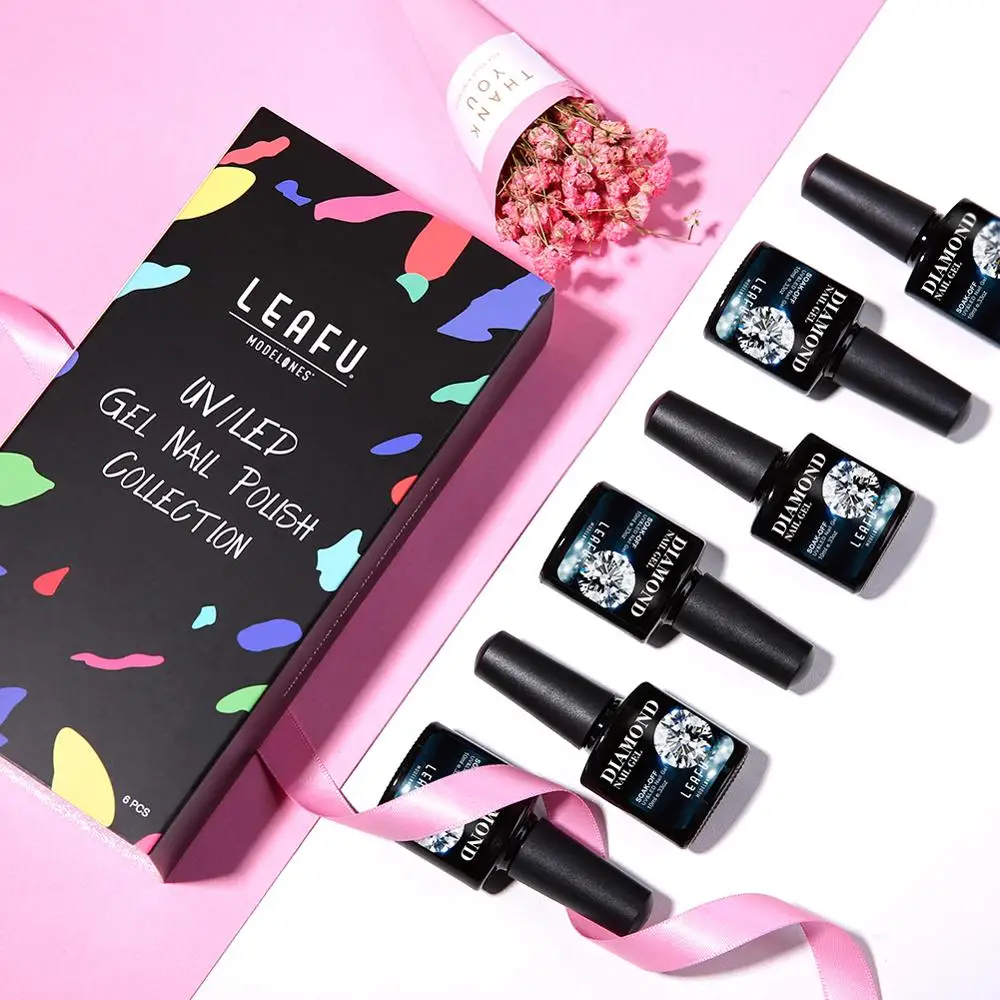 Modelones 6 шт./лот УФ лак для ногтей с блестками Блестки нейл Арта (искусство