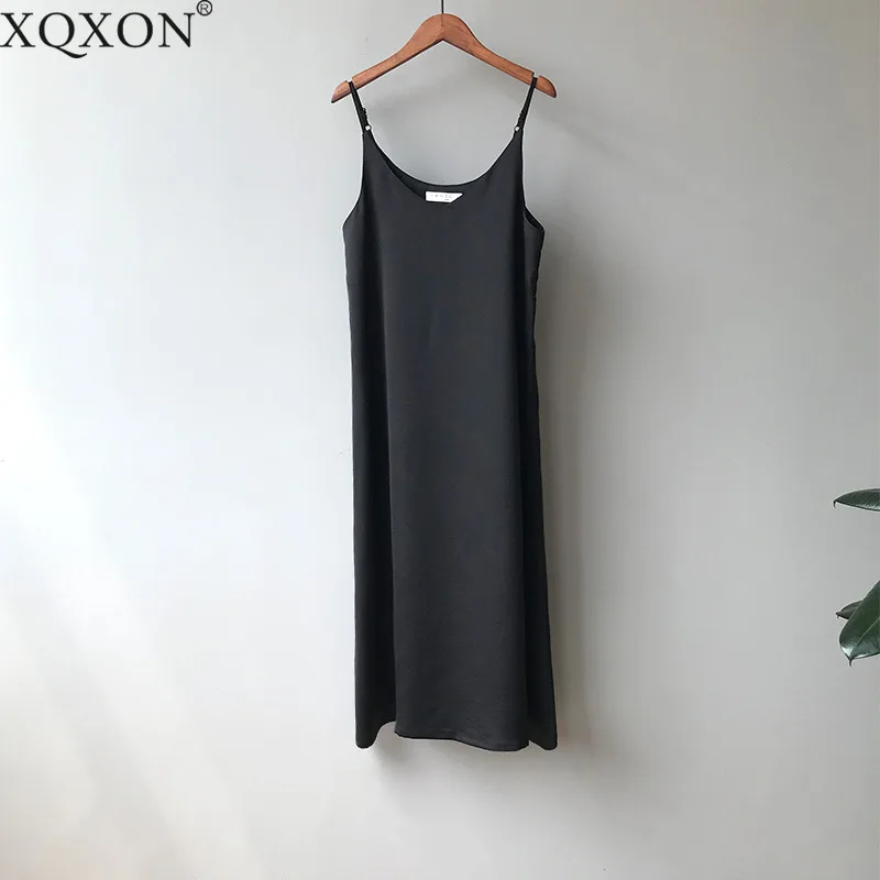 Женское атласное платье роскошный блестящий сарафан в Корейском стиле винтажное