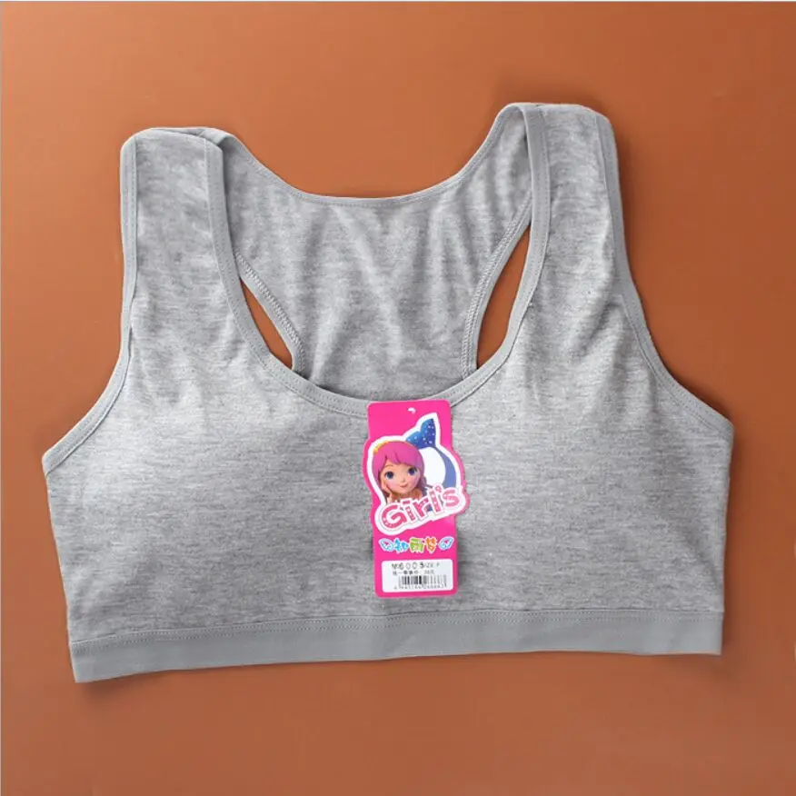 Sujetador deportivo con almohadilla para el pecho para ni&ntilde;a, sost&eacute;n de entrenamiento de algod&oacute;n para ni&ntilde;a, ropa interior deportiva para pubertad, sujetadores de entrenamiento inal&aacute;mbricos para adolescente-3