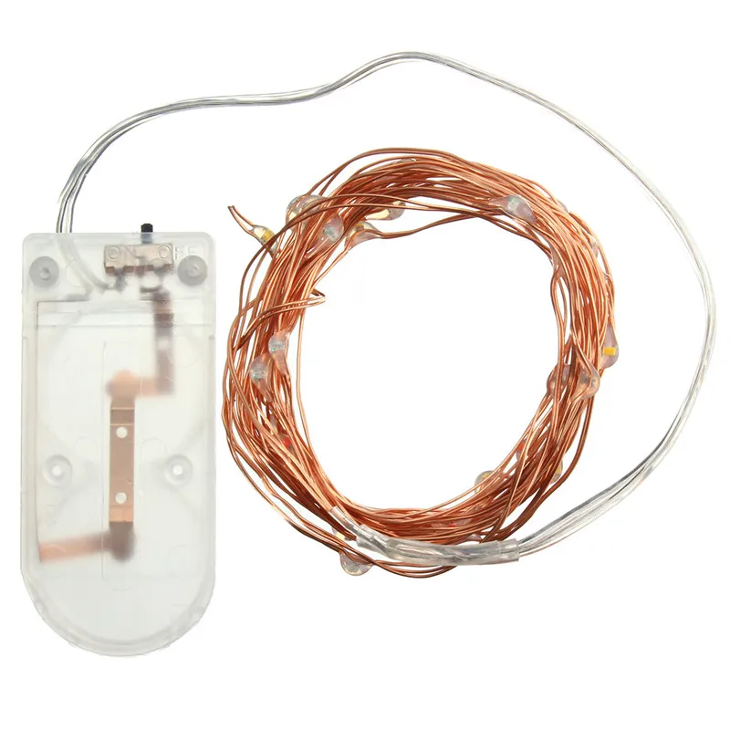 Водонепроницаемый светодиодный струны 3 м батарея питание многоцветный медный