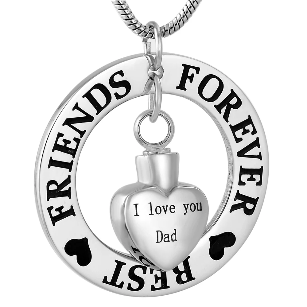 IJD9783 я люблю тебя папа гравировка слова Мемориал урна ожерелье для кремации из