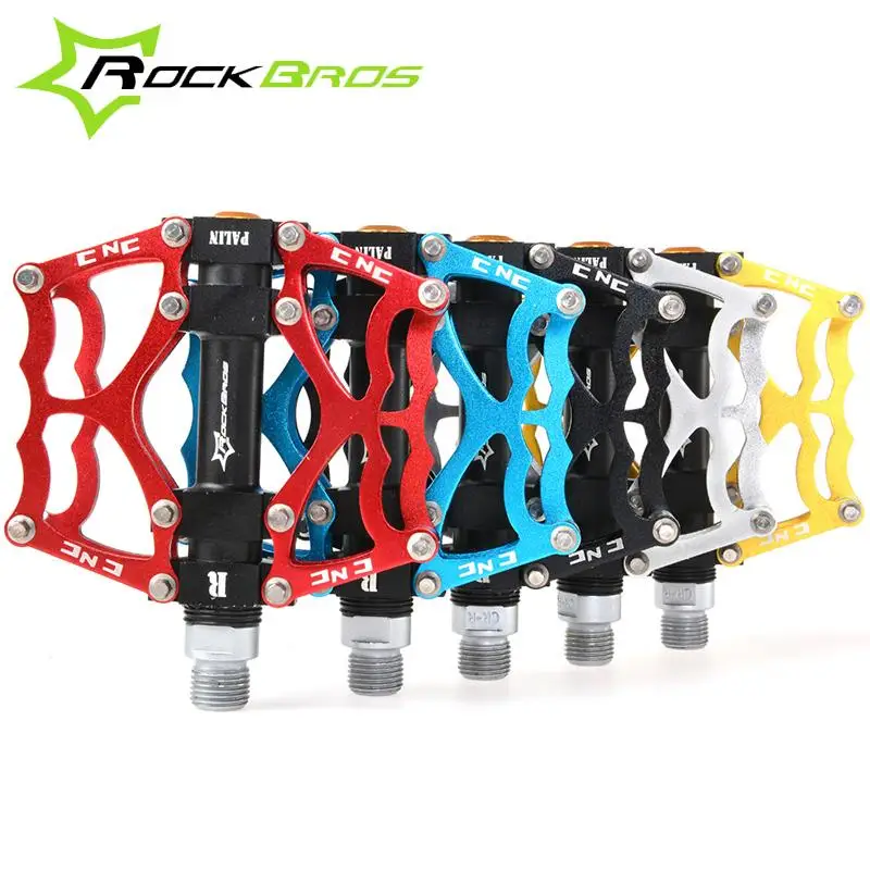 

Велосипедные педали RockBros MTB BMX DH, сверхлегкие, с алюминиевым корпусом, 9/16 дюйма, шпиндель Cr-Mo, велосипедные подшипники, 3 вида