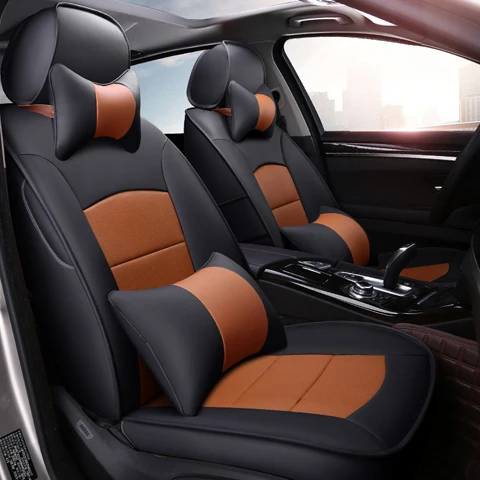 Black X Brown AutoDecorun ПЕРФОРИРОВАННОЕ сиденье из натуральной кожи чехлы для LEXUS NX200 NX300 NX300h NX200t аксессуары для автомобильных сидений защитный набор - Название цвета: Black X Brown