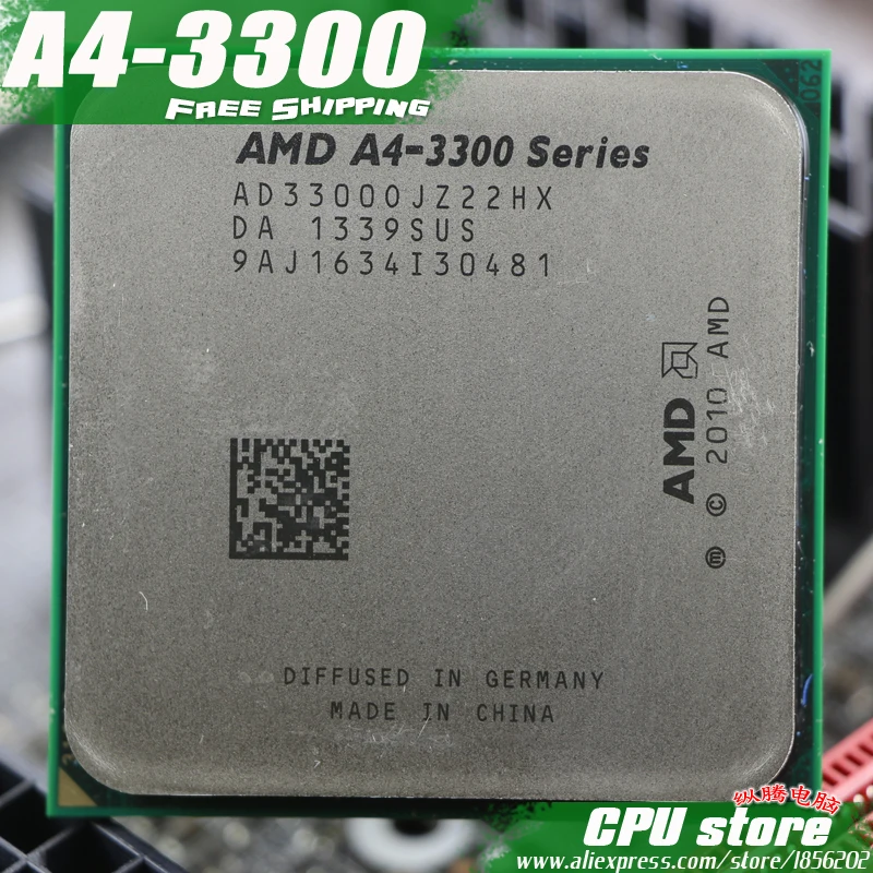 Бесплатная доставка процессор AMD A4 3300 Dual core FM1 2 5 GHz 1MB 65W cpu pieces интегрированной
