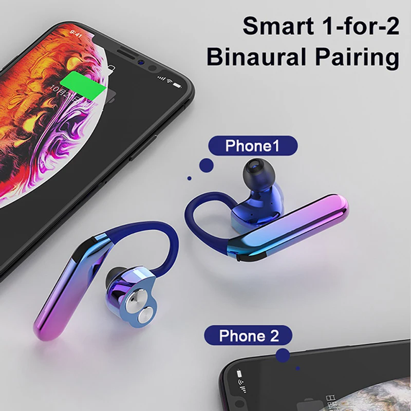 TWS X6, бинауральные наушники, ушные крючки, Bluetooth 5,0, ipx7, беспроводные наушники с шумоподавлением, наушники HiFi, поддержка басов, гарнитура