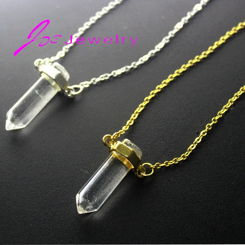 Пуля Форма натуральный камень настоящие ожерелья для женщин Пьер Исцеление DIY