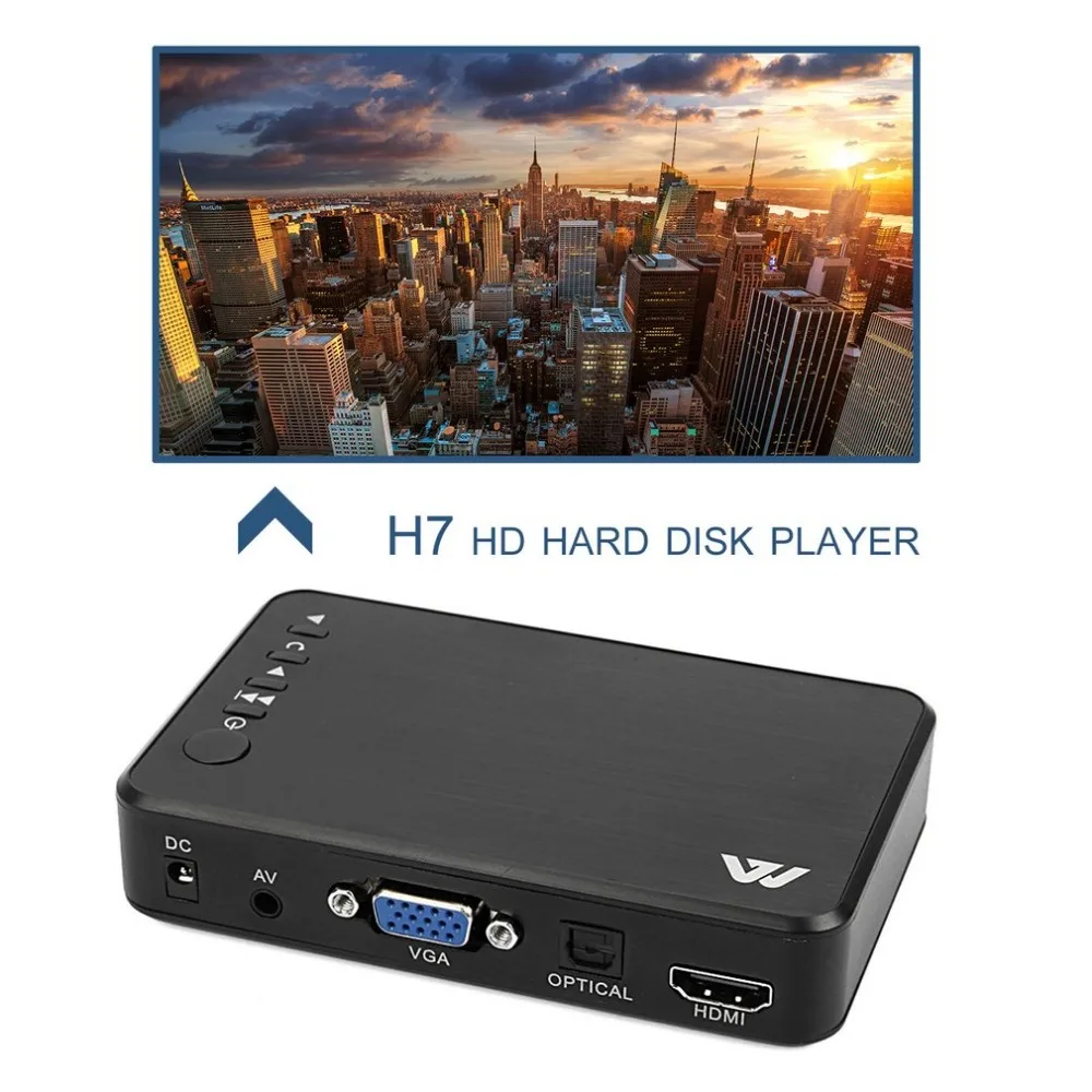 Мини медиа Full HD мультимедийный плеер Autoplay 1080 P USB внешний HDD SD U диск RMVB AVI MKV