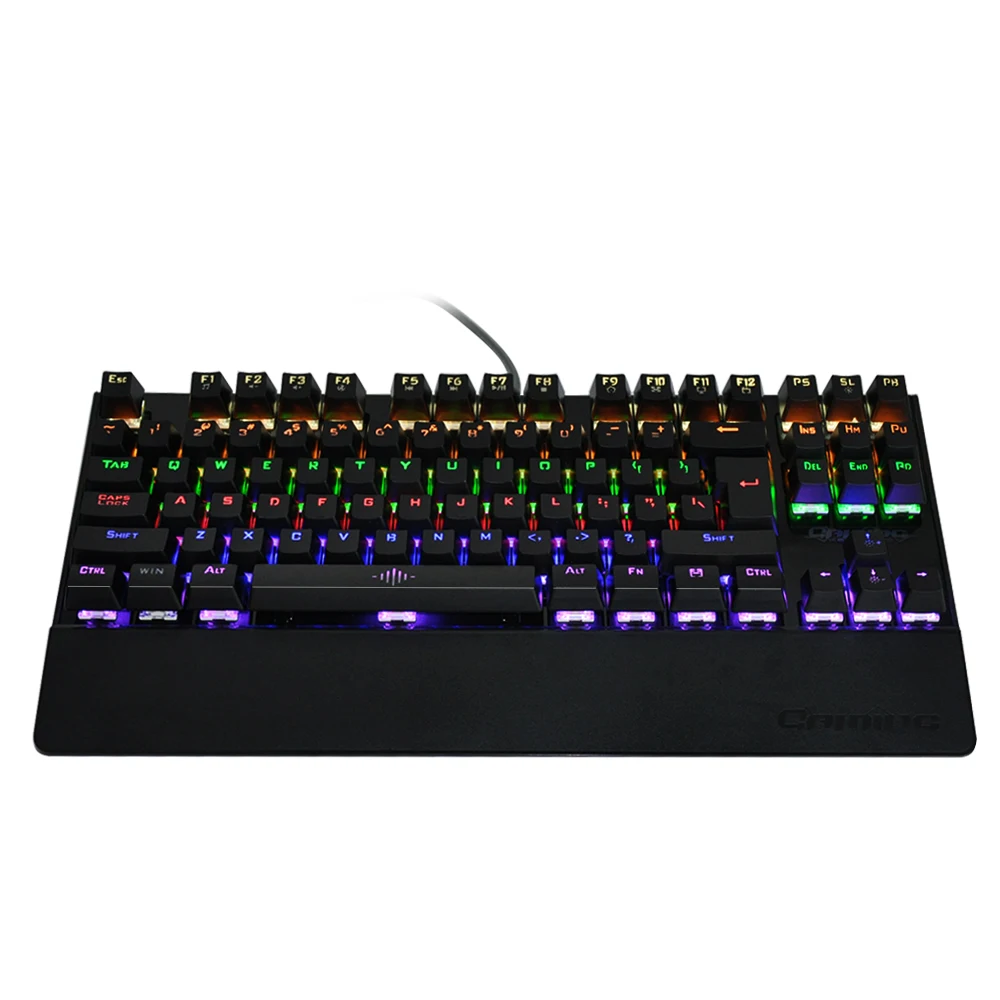 Механическая игровая клавиатура Deepfox 87 клавиш синий переключатель подсветка