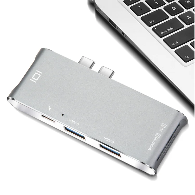 Концентратор USB Type C к HDMI 4k адаптер с SD/Micro SD кардридер 3 0 порт питания комбо для MacBook