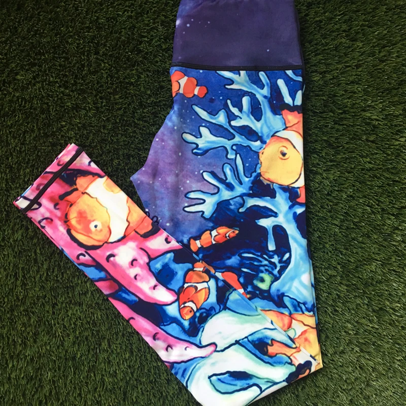 12 дизайнерских качественных женских эластичных леггинсов для йоги с 3D принтом