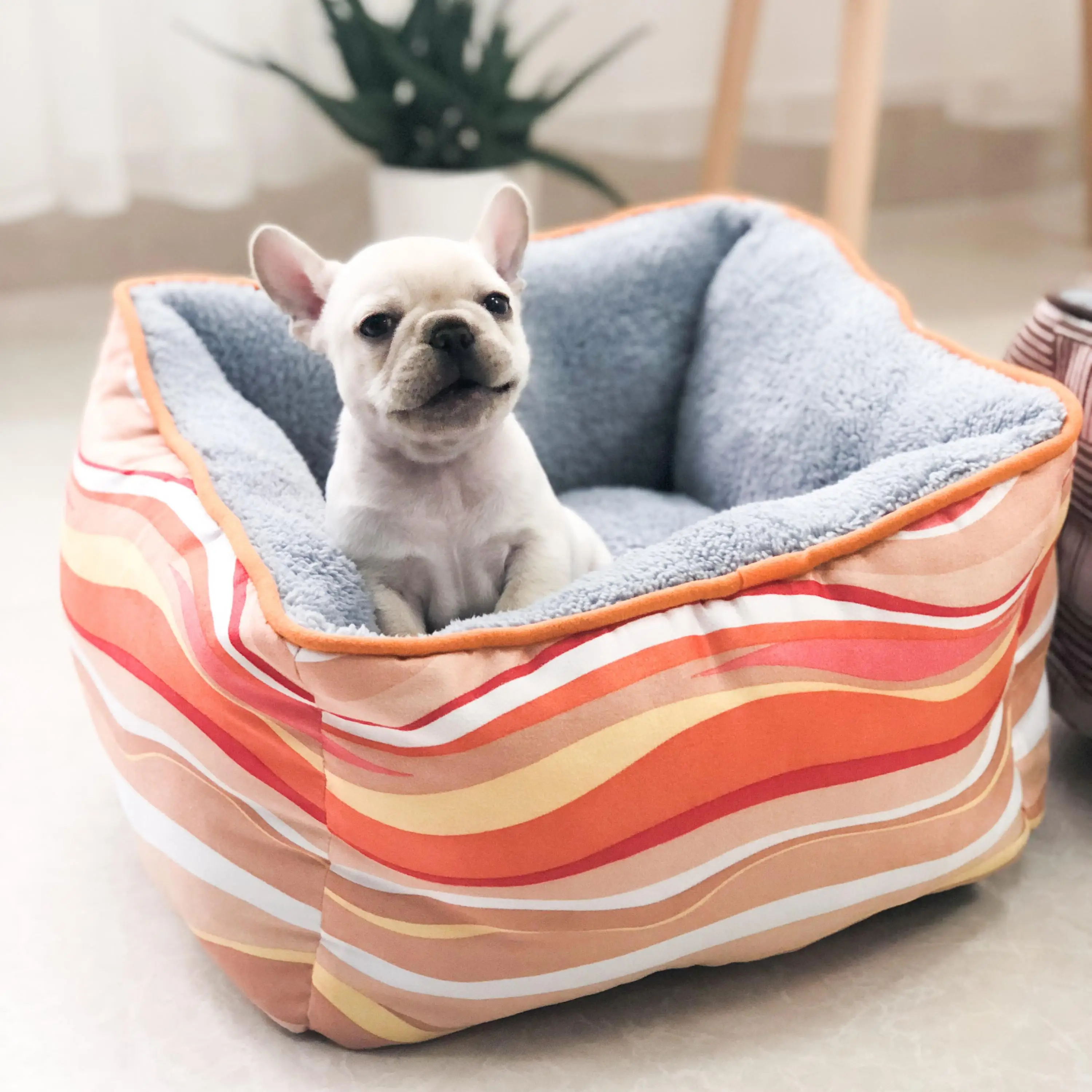 Товары для кошек утолщенный плюшевый теплый домик собак фланелевая кровать