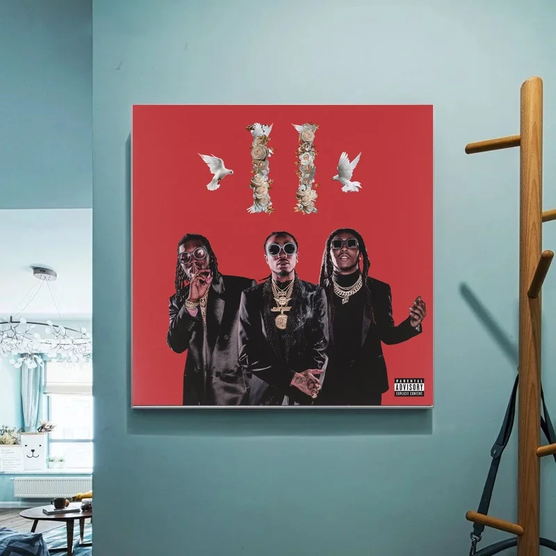 Плакат Migos Culture II 2018 альбом хип-хоп рэп музыка Обложка искусство холст настенные