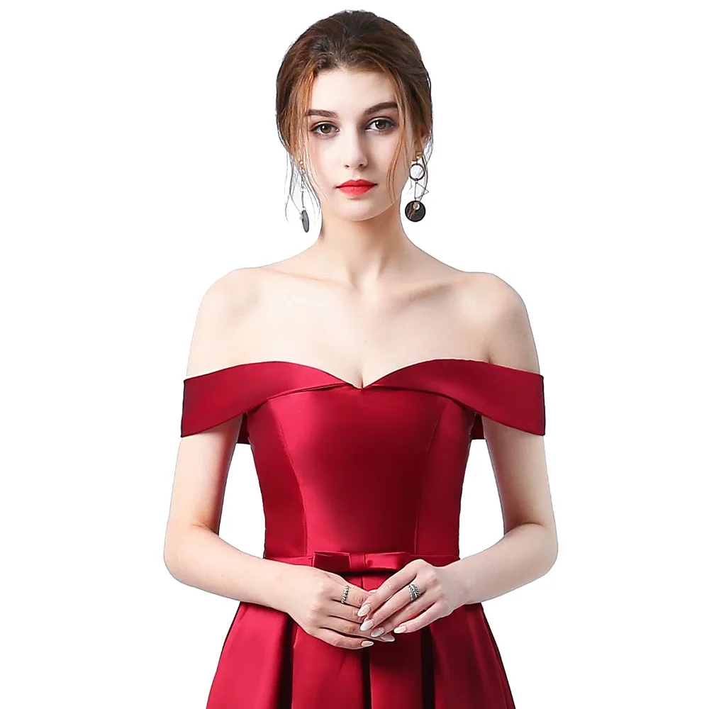 Халат de soiree 2019 Новые длиной в Пол бордовое длинное вечернее платье вечерние