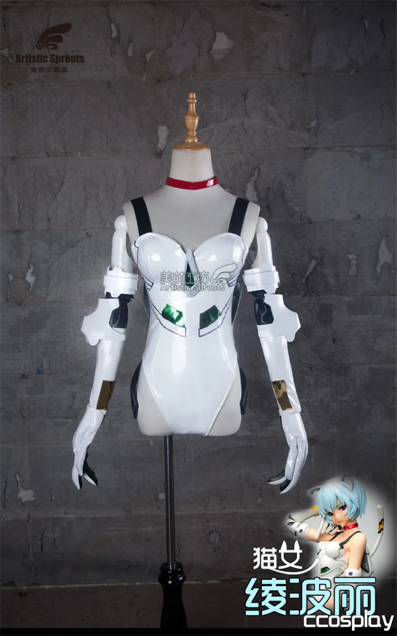 Горячая Новинка Аниме EVA Ayanami Rei платье AYANAMI REIREIAYANAMI Косплей Костюм Женщина-кошка хвост комбинезоны