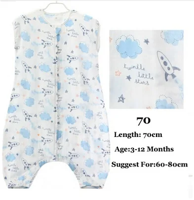 Muslin Cotton Baby Thin Slumber Sleeping Bag Cotton toddle Sleep Sack Cute Cartoon Sleep Bag children Kick Quilt