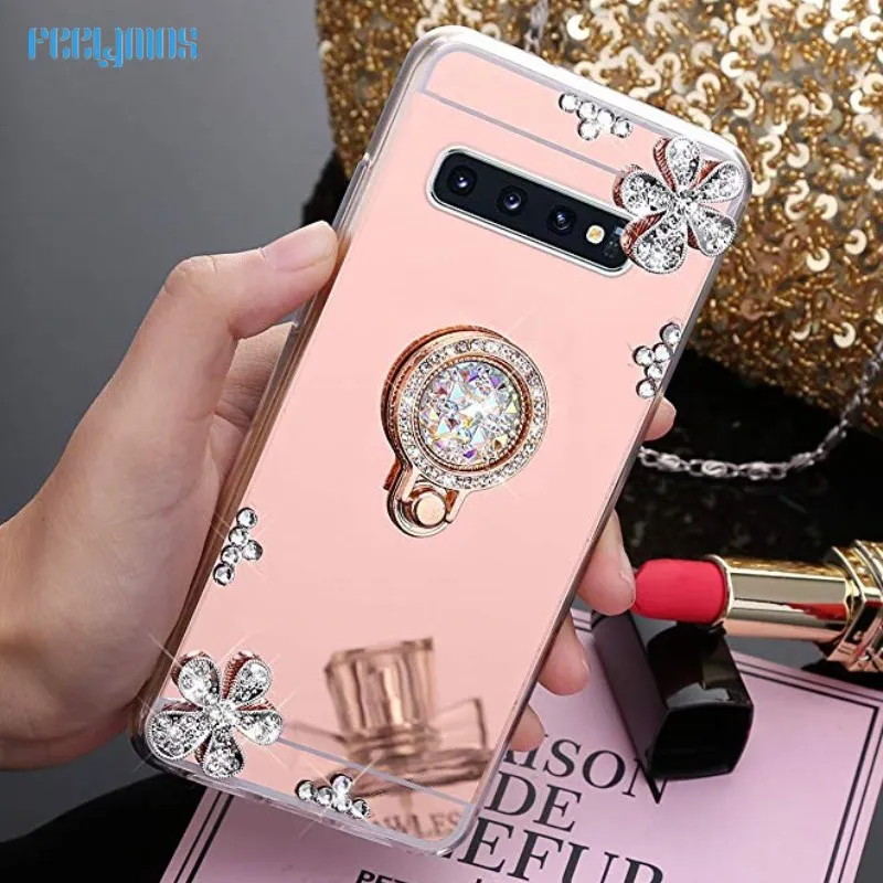 Чехол с бриллиантами для samsung Galaxy S10 5G S10E Plus блестящий зеркальный чехол из ТПУ