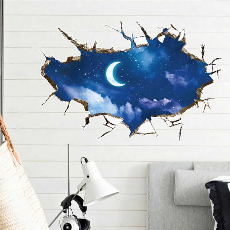 Самодельные настенные 3d наклейки с галактическим пространством съемные